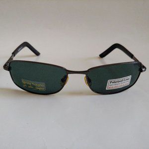 NWT Vintage 90's Rectangle Metal Sports Polarized Sunglasses (D.Gunmetal)
